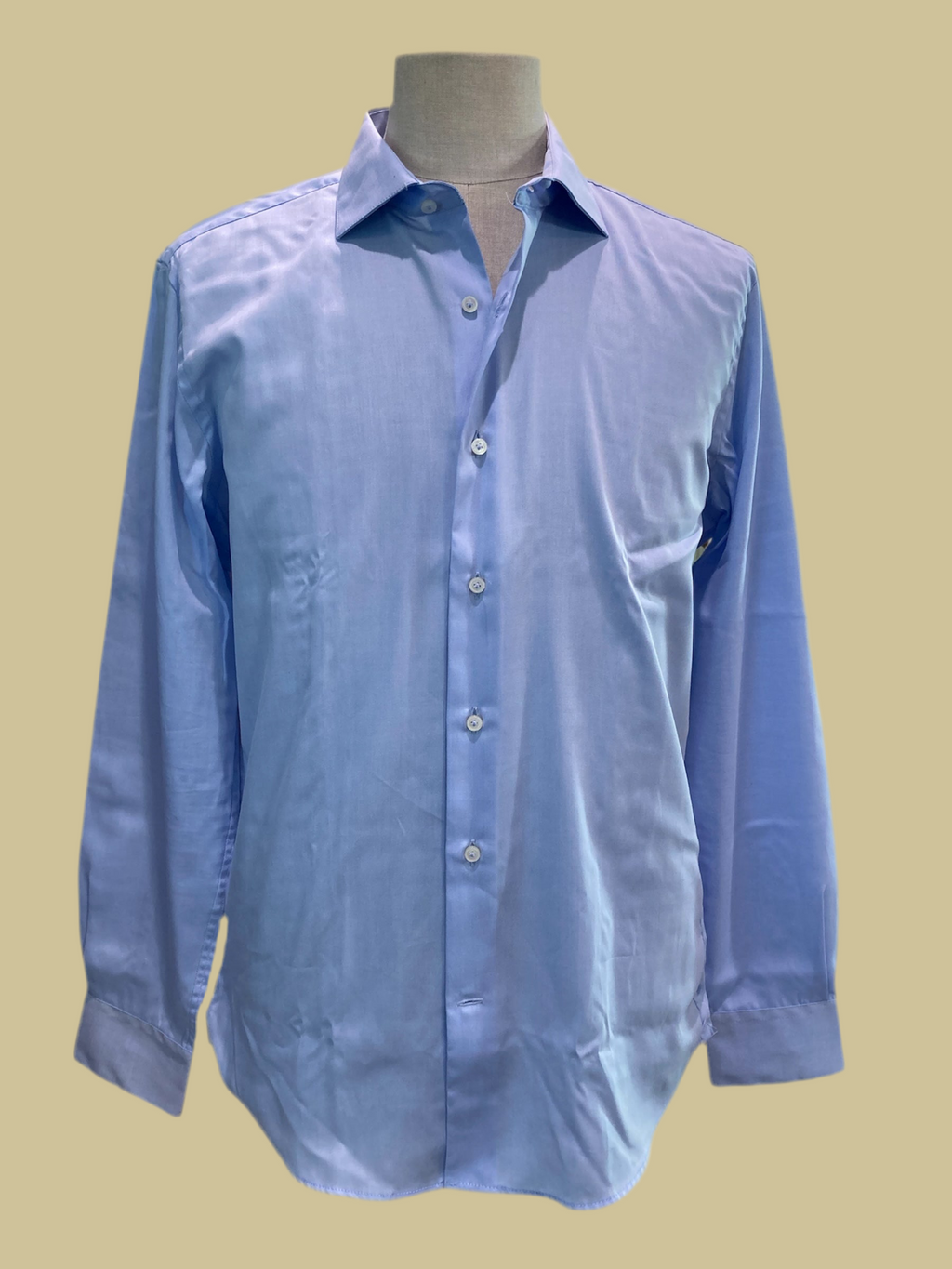 Himons camicia azzurra in cotone easy iron