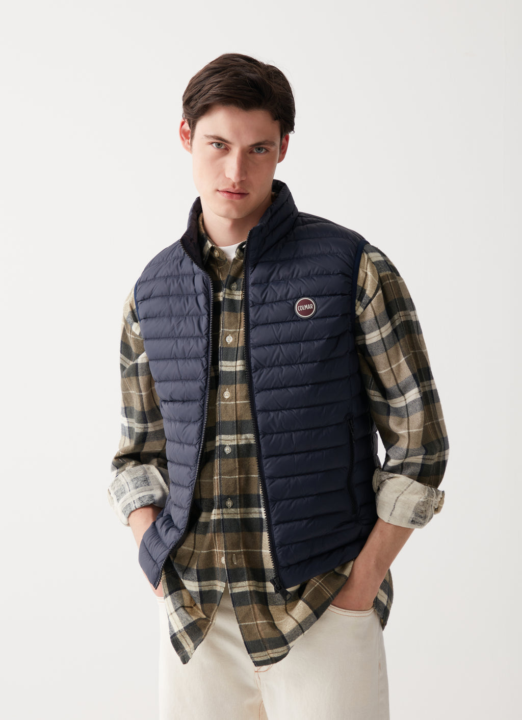 colmar gilet in piuma leggera blu