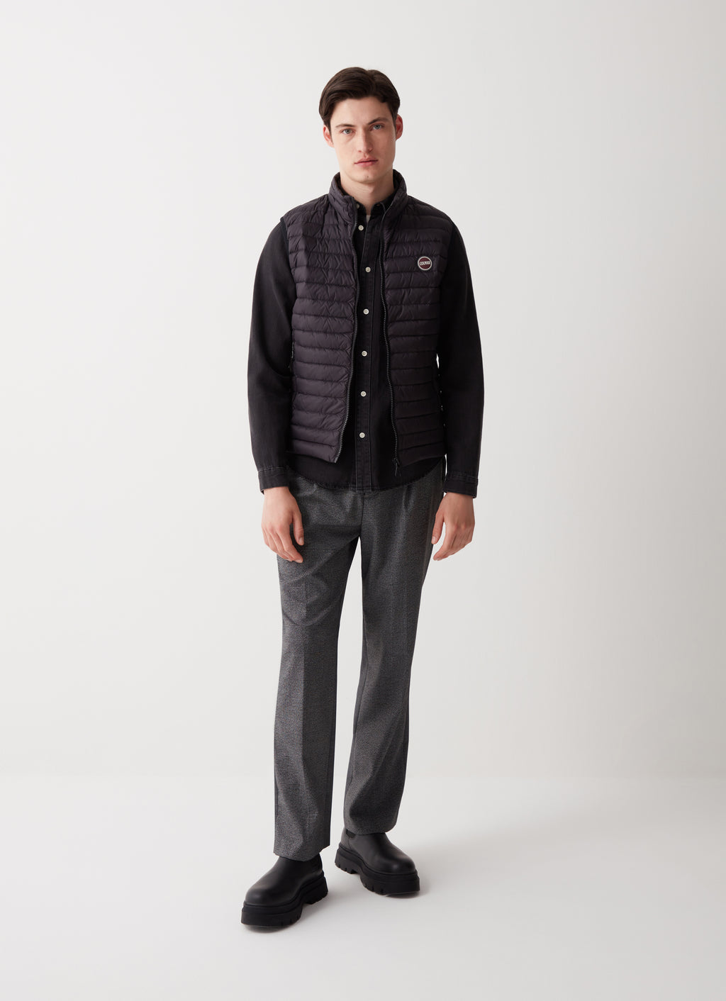 colmar gilet nero in piumino leggero