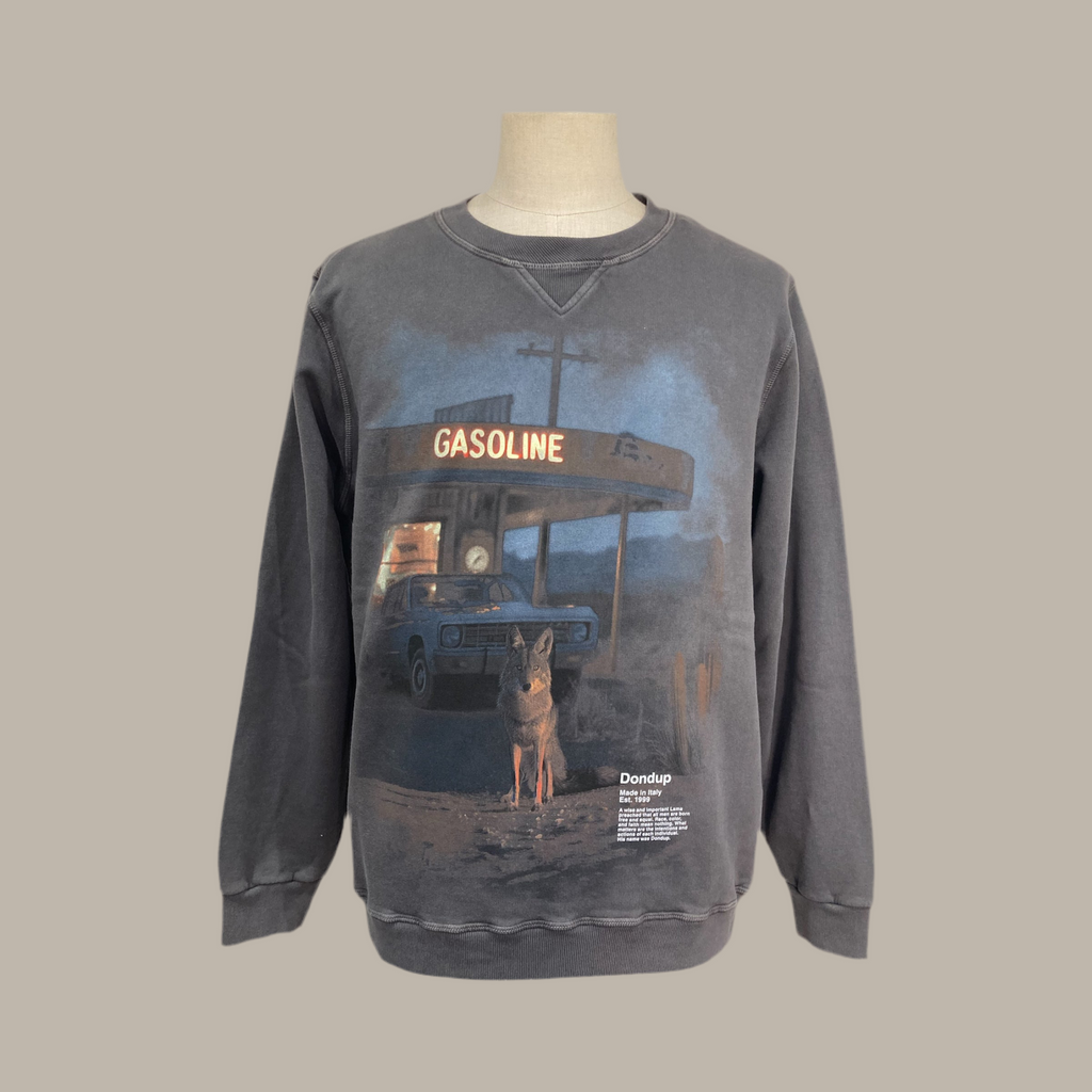 Dondup felpa KF0151 stampa gasoline