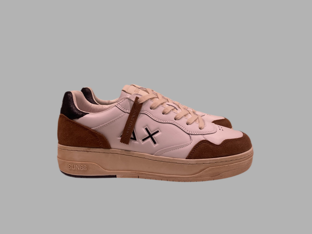 Sun 68 sneakers z45148 in pelle bianca