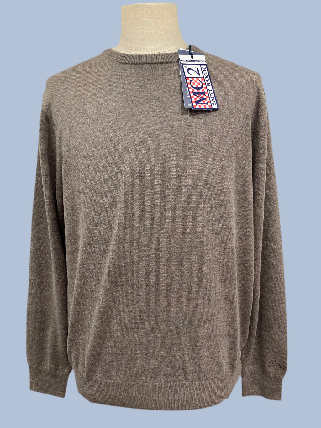 Saint barth maglia girocollo marrone