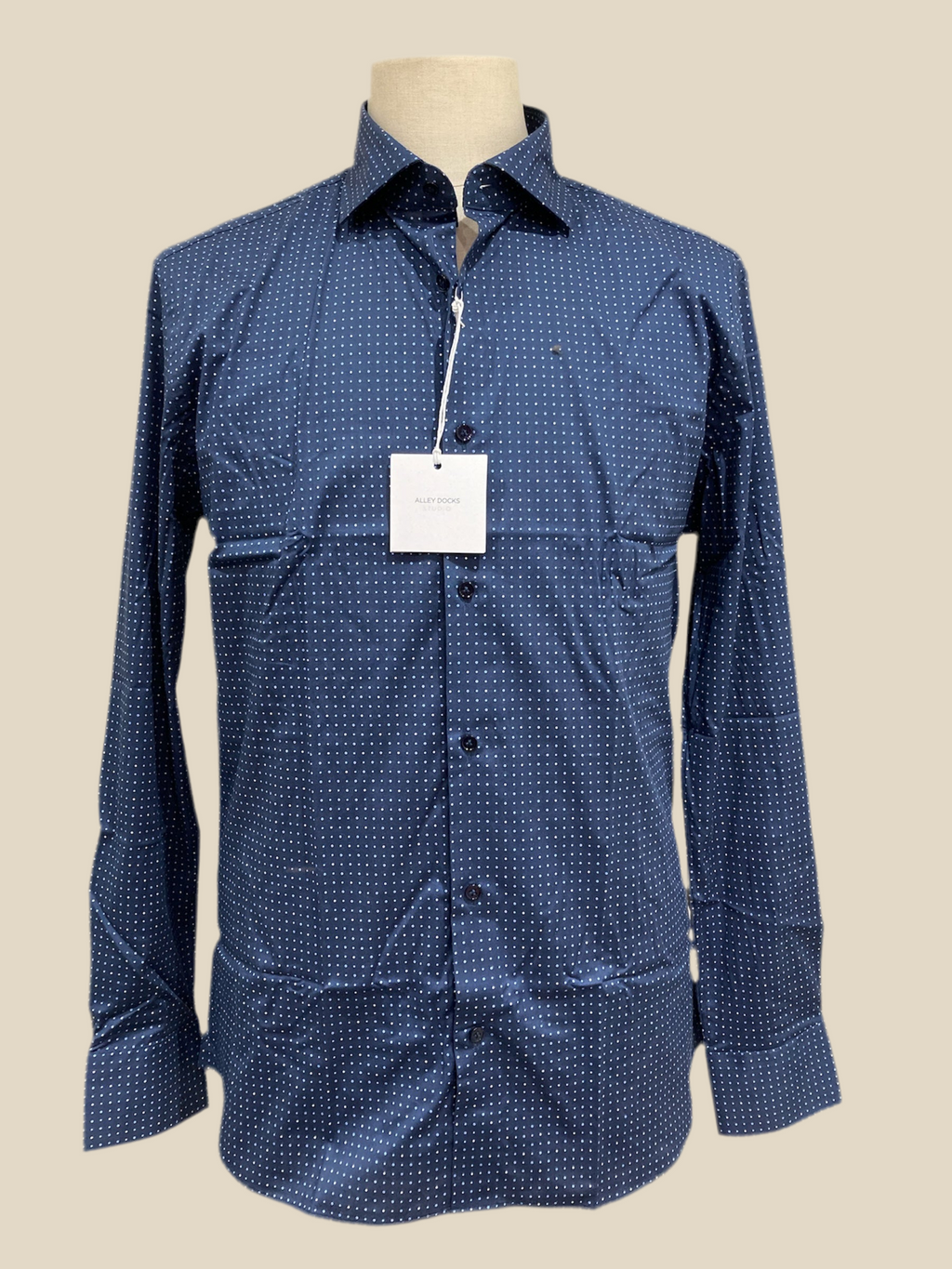Alley dock camicia blu microfanfasia