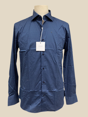 Alley dock camicia blu microfanfasia