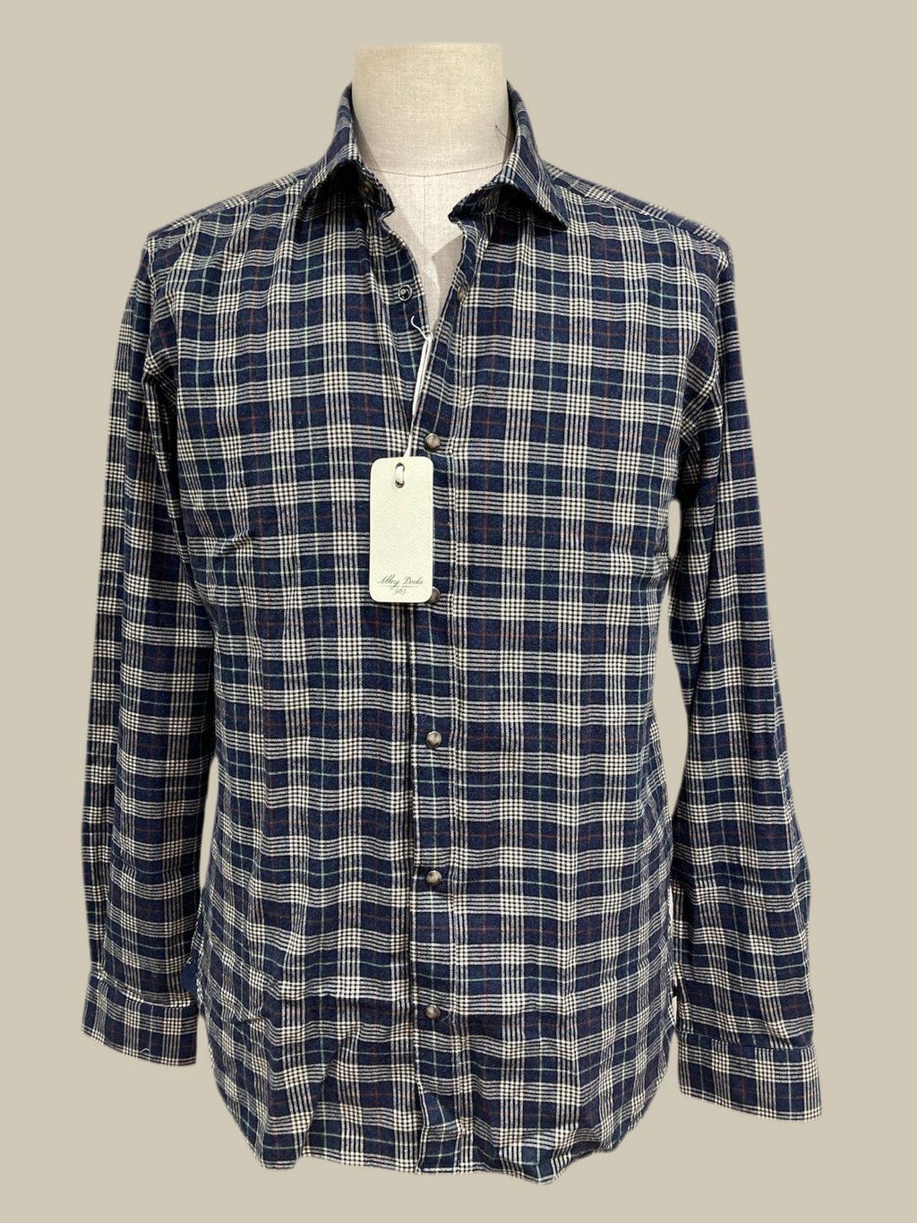 Alley dock camicia a quadri in cotone flanella