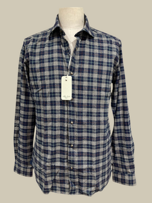 Alley dock camicia a quadri in cotone flanella