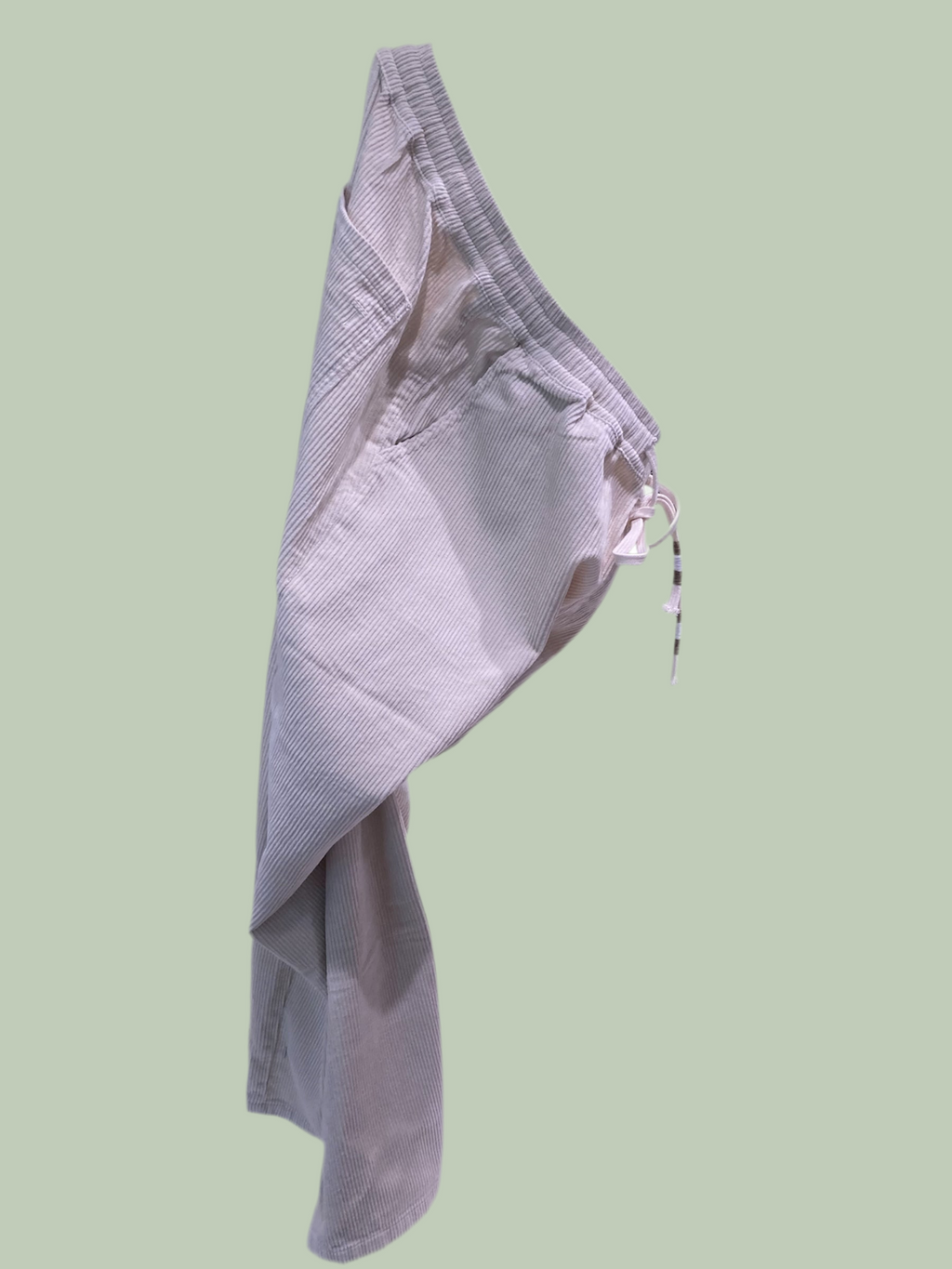 Tooco pantalone in velluto bianco