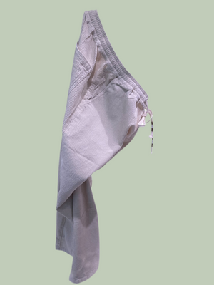 Tooco pantalone in velluto bianco