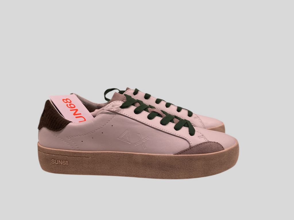 Sun 68 sneakers  Z45138 bianca /militare scuro