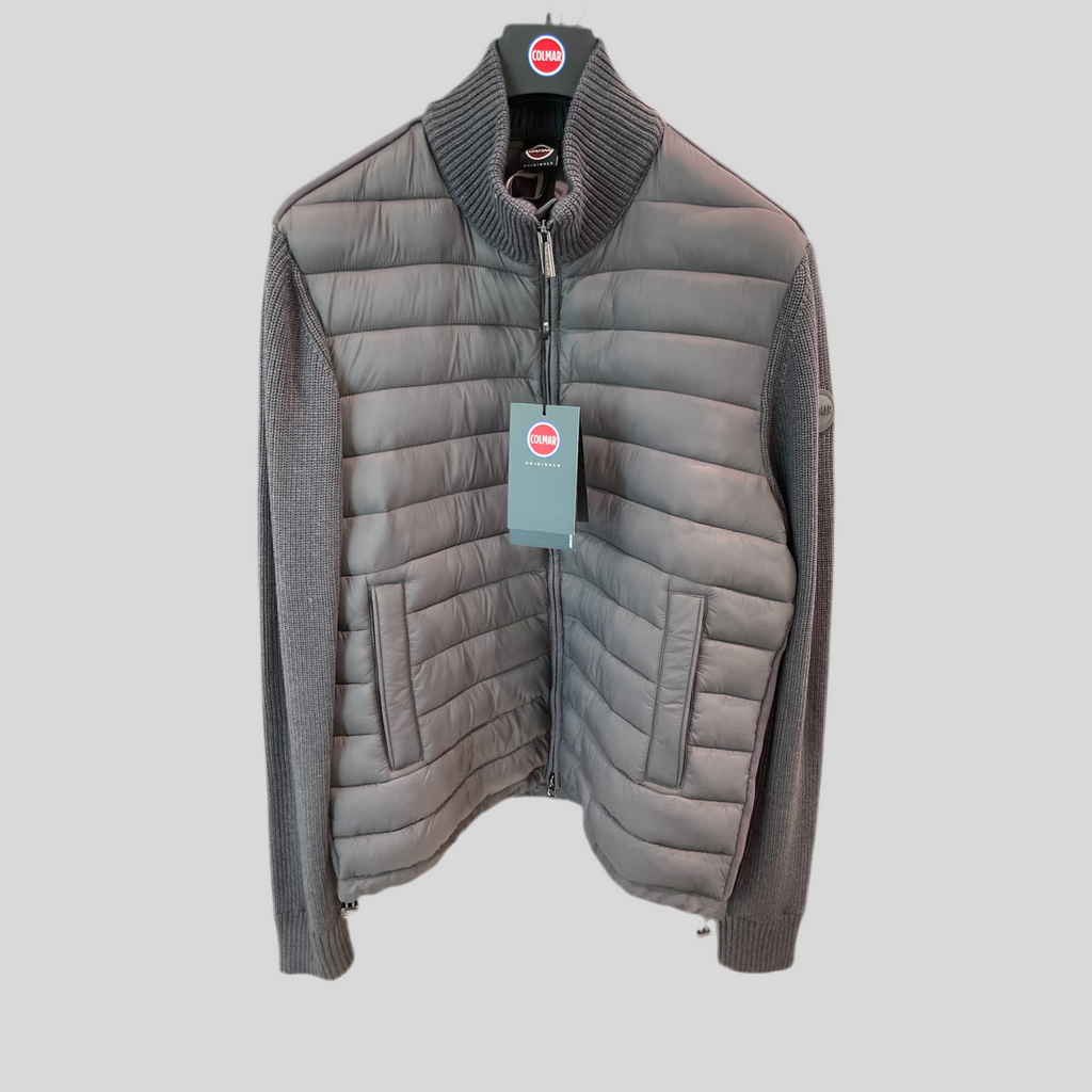 Colmar giacca ibrida imbottita in tessuto multimateriale grigia modello 1114