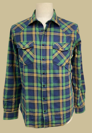 Sun 68 camicia a quadri in cotone pesante