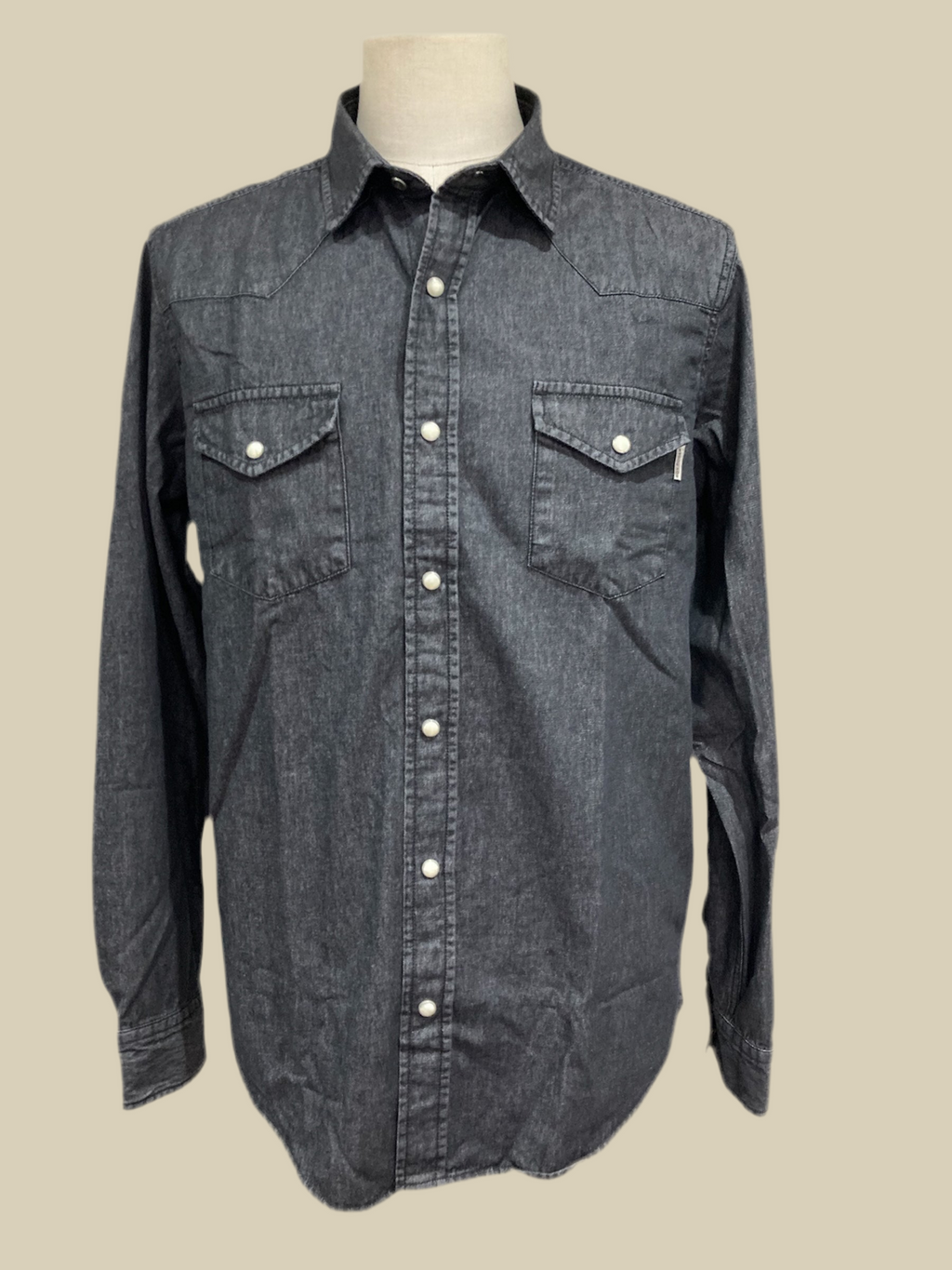 Roy Roger’s camicia in jeans martin black denim