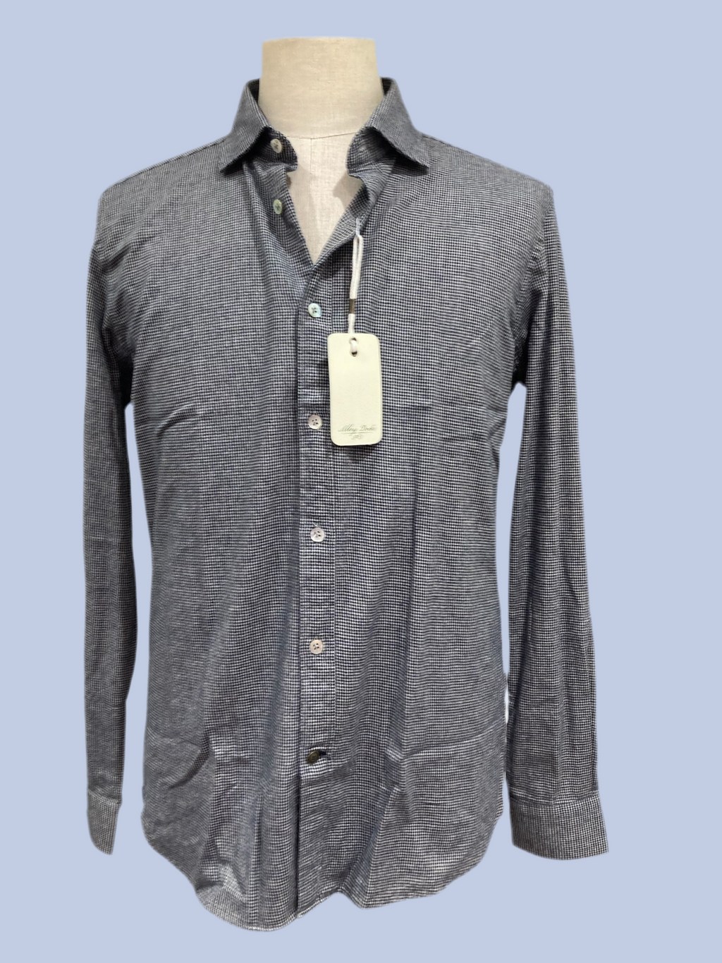 Alley dock camicia blue-gray  microquadro