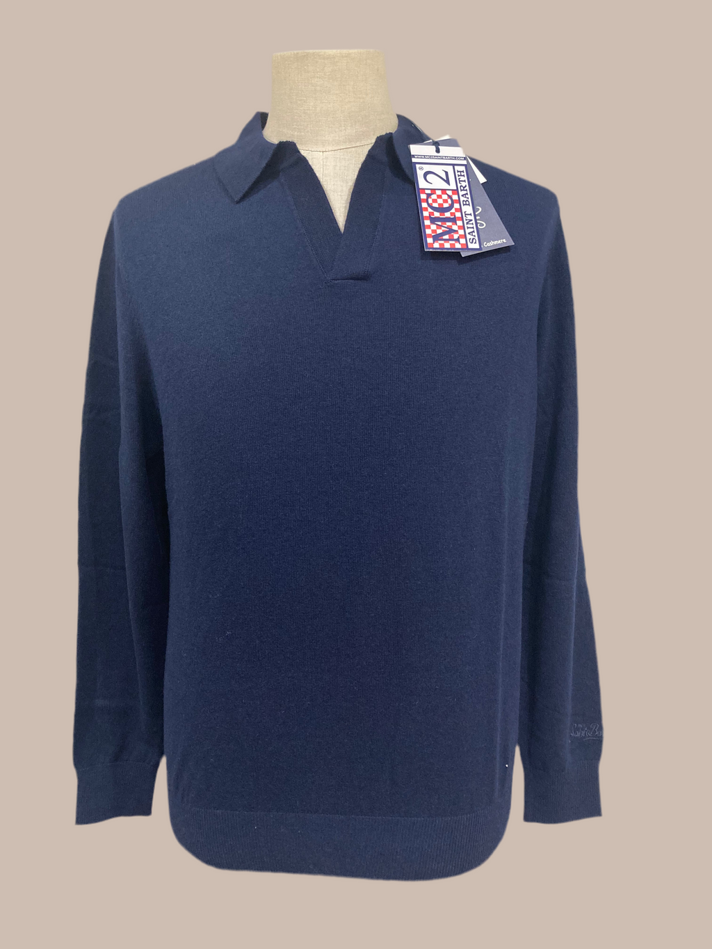 Saint barth polo covent in lana blu