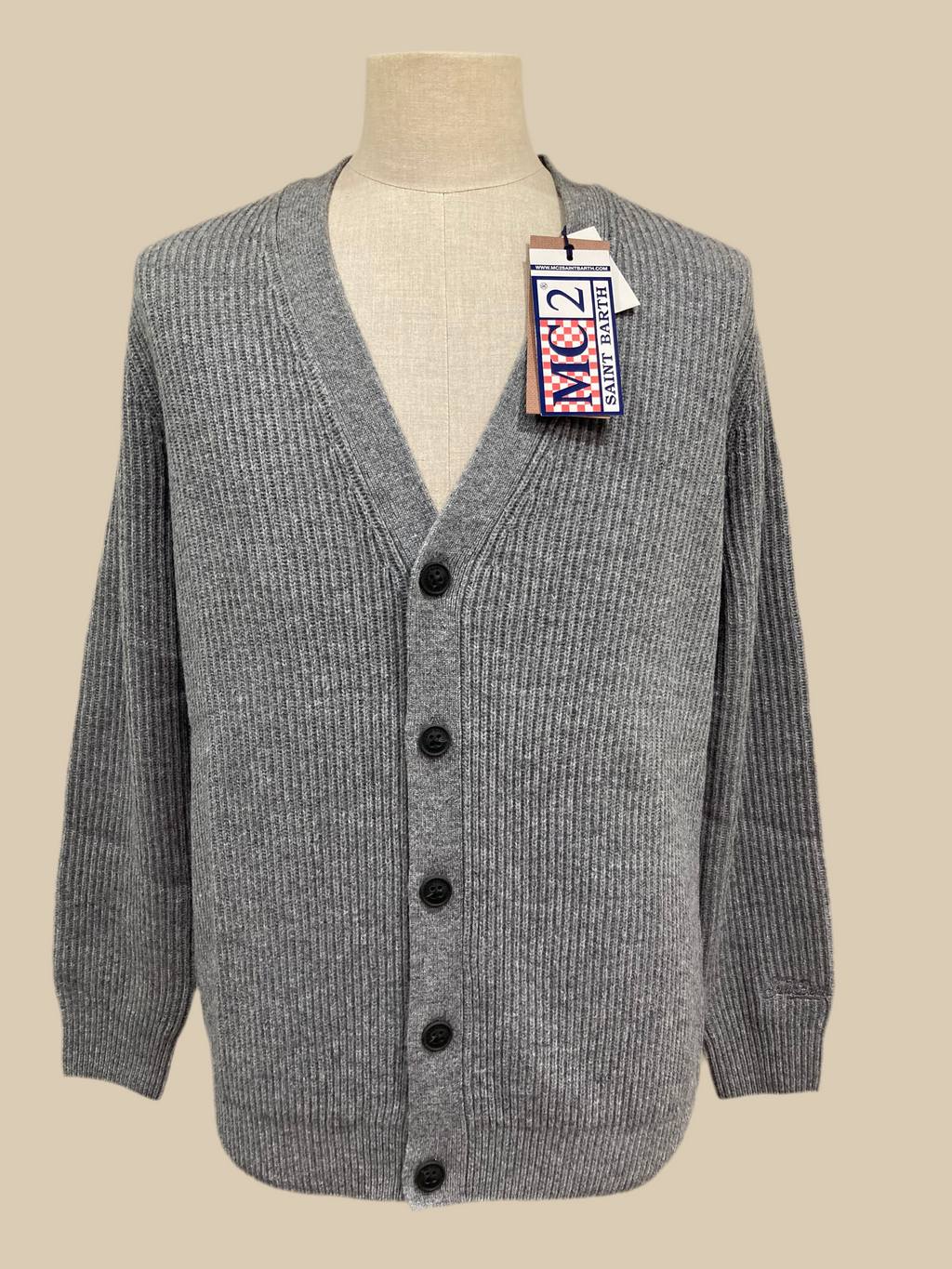 Saint barth cardigan herrison costa inglese grigio
