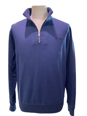 Saint Barth felpa blu zip corta dunkan