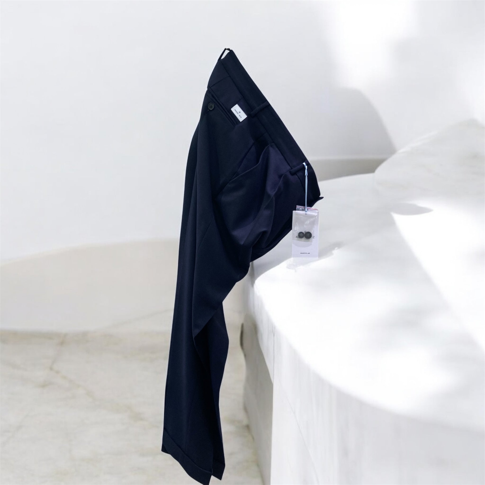 Manuel ritz overshirt blu in lana merinos
