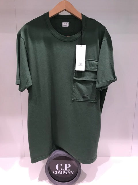 cp company t-shirt shoort sleeve jersey green